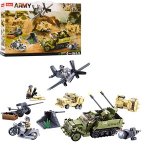 Конструктор Sluban військовий транспорт гармата фігурки 552 деталей М38-В0812