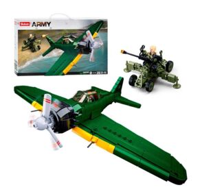конструктор sluban військовий літак гармата фігурки 560 деталі m38-b1108