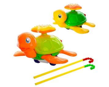Каталка на палиці черепаха звук 2 кольори 0361