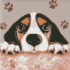 Алмазна мозаїка б/підрамн 20х20 АМС7951 Чарівний песик "Ідейка"