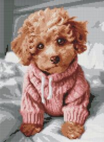 Алмазна мозаїка б/підрамн 30х40 АМС7978 Чарівний мальтіпу "Ідейка"