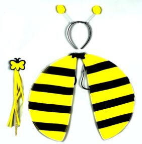 Карнавальні крила Бджоли жовті 45 см KA-23-1391 Карнавальні крила Бджоли жовті 45 см KA-23-1391