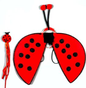 Карнавальні крила Божої корівки червоні 45 см KA-23-1393 Карнавальні крила Божої корівки червоні 45 см KA-23-1393