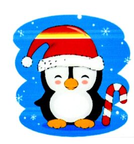 Розпис по номерах 20х20 HH6333 Новорічний пінгвін "Strateg"