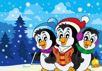 Розпис по номерах 30х40 SS-6832 Пінгвіни "Strateg"