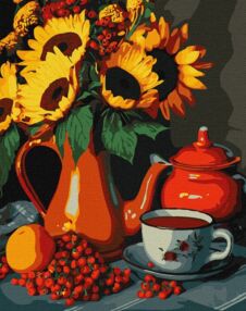 Розпис по номерах 40х50 КНО5678 Чаювання влітку "Ідейка"