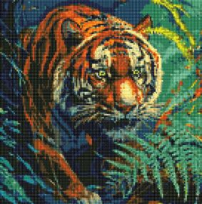 Алмазна мозаїка 40х40 АМО7695 Повелитель джунглів "Ідейка"