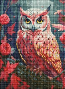 Алмазна мозаїка 30х40 АМО7875 Барвиста совушка "Ідейка"