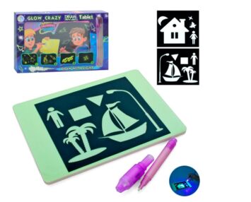 Дошка для малювання малюй світлом маркер - ліхтарик трафарет YM2223