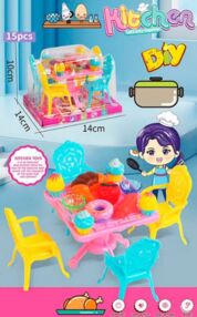 Їдальня стіл стілець 4 штуки мікс кольорів А8-686 Їдальня стіл стілець 4 штуки мікс кольорів А8-686