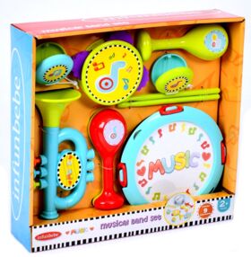 Музичні інструменти барабан 2 палички 9 предметів ML6620