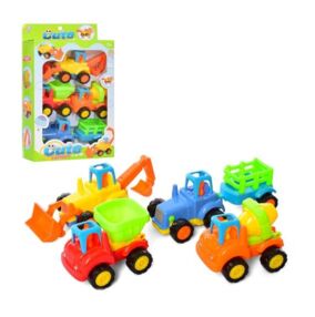 Набір машинок інерційних 4 штуки будтехніка трактор 345-2A