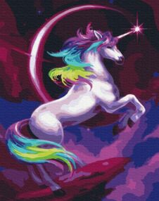 Розпис по номерах 40х50 BS36214 Казковий веселковий єдиноріг brushme Брашмі