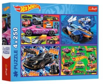 Пазли 4 х 250 елементів Гоночні автомобілі Trefl 13312