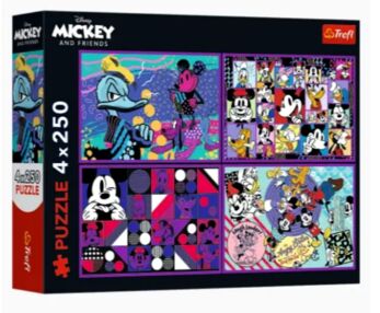 Пазли 4 х 250 елементів Серія пригод Міккі Trefl 13308