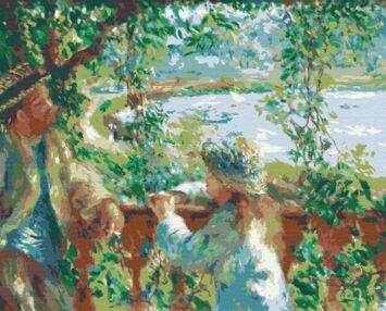Розпис по номерах 40х50 BS51430 Біля озера П'єр-Огюст Ренуар brushme Брашми