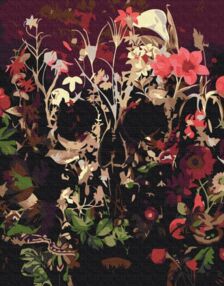 Розпис по номерах 40х50 BS51520 Череп в сухоцвітах brushme Брашми