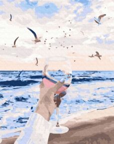 Розпис по номерах 40х50 BS52416 Море в бокалі brushme Брашми