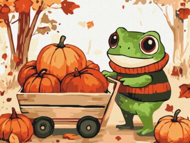 Розпис по номерах 30х40 KBS0161 Жабеня з гарбузами brushme Брашми