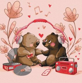 Розпис по номерах 40х40 SBS016 Мелодія кохання brushme Брашми