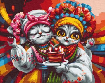 Розпис по номерах 40х50 BS54140 Киці подружки brushme Брашми