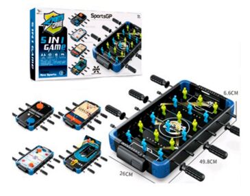 Гра 5 в 1 на штангах футбол баскетбол аерохокей боулінг 961-5