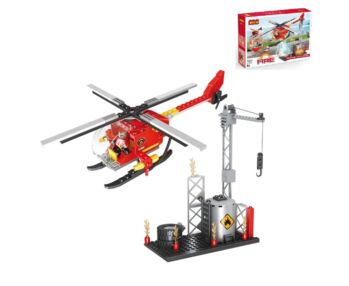 Конструктор 164 елемента пожежники Гелікоптер COGO 3022-4
