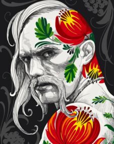 Розпис по номерах 40х50 10054-АС Козак Арт "Art Craft" арт крафт