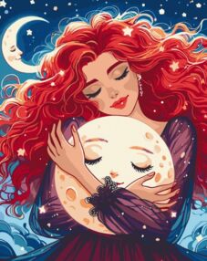 Розпис по номерах 40х50 10149-АС Обійми з місяцем "Art Craft" арт крафт