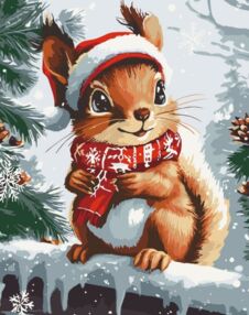 Розпис по номерах 40х50 11581-АС Зимова білка"Art Craft" арт крафт