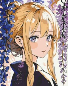 Розпис по номерах 40х50 16102-АС Світловолоса дівчина "Art Craft" арт крафт