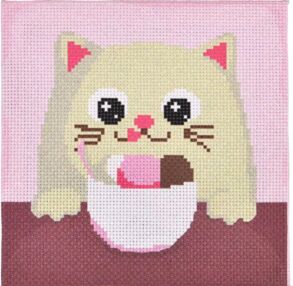 Вишивка хрестиком 20х20 AX-208 Ласощі для мурчика "Strateg"