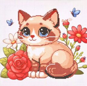 Вишивка хрестиком 30х30 AX-305 Кошенятко "Strateg"