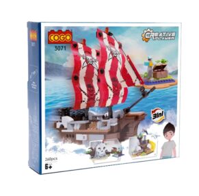 Конструктор 260 елементів Креативність Піратський острів COGO 3071