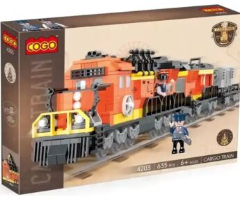 Конструктор Місто 635 елементів Ретро потяг Локомотив COGO 4203