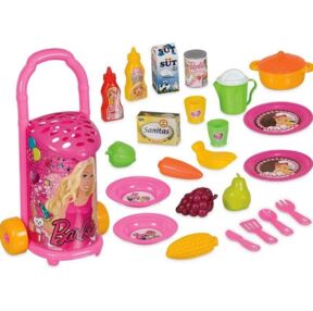 Візок з посудом та подуктами 25 предметів Barbie 310 х 570 х 210 мм 01508 Візок з посудом та подуктами 25 предметів Barbie 310 х 570 х 210 мм 01508