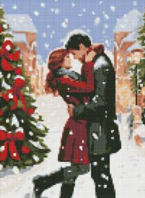 Алмазна мозаїка б/підрамн 30х40 АМС7822 Зимова романтика з АВ стразами "Ідейка"