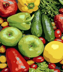 Розпис по номерах 30х40 LY71 Вітамінна палітра "Strateg"