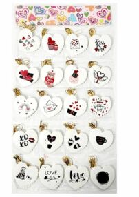 Валентинка сердечка в асортименті 7 х 5,5 см 66 - 3