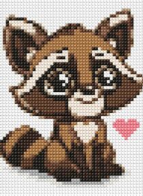 Алмазна мозаїка б/підрамн 15х20 АММ1020 Розумний єнот "Ідейка"