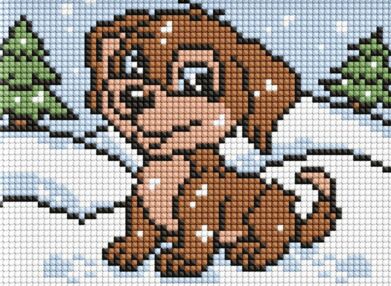 Алмазна мозаїка б/підрамн 15х20 АММ1043 Грайливий песик "Ідейка"