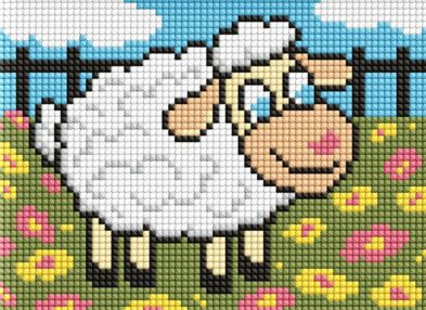 Алмазна мозаїка б/підрамн 15х20 АММ1078 Білий баранчик "Ідейка"