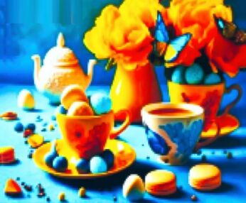 Алмазна мозаїка 40х50 Чайний сервіз GA86143 Алмазна мозаїка 40х50 Чайний сервіз GA86143