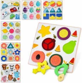 Деревяні пазли Рамка-вкладиш мікс видів MD 0726