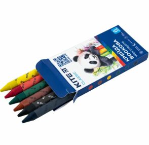 Крейда воскова 6 кольорів Kite Classic K-1076 Крейда воскова 6 кольорів Kite Classic K-1076
