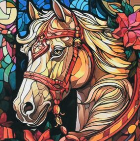 Алмазна мозаїка 30х30 DEEX16289 Білий вершник 6974 "Strateg"