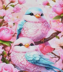 Алмазна мозаїка 30х40 HEG88152 Рожеві крила "Strateg"