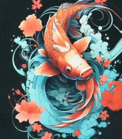 Алмазна мозаїка 40х50 SK88263 Золота кої у мрійливих водах "Strateg"