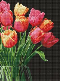 Алмазна мозаїка 30х40 АМО8030 Аромат тюльпанів "Ідейка"