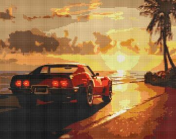 Алмазна мозаїка 40х50 АМО8050 Поїздка біля узбережжя "Ідейка"